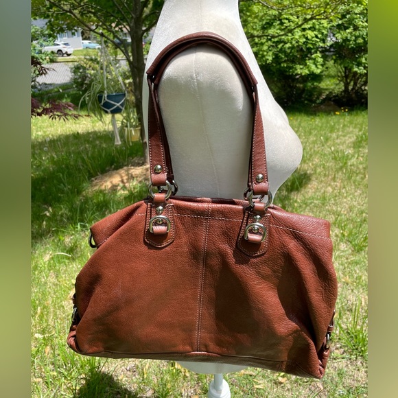 Coach’s Brown Pebbled Leather Satchel - Picture 2 of 12